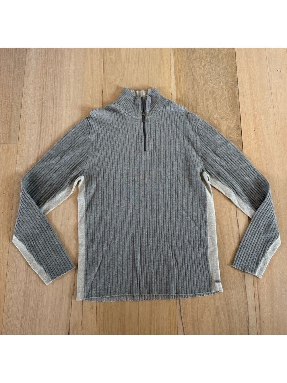 Calvin Klein Jeans Gray Quarter Zip Sweater Size XL